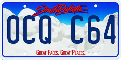 SD license plate 0CQC64