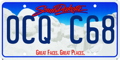 SD license plate 0CQC68