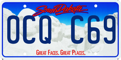 SD license plate 0CQC69