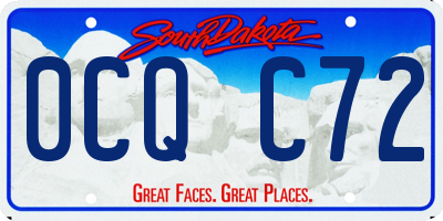 SD license plate 0CQC72