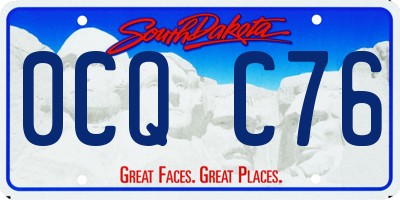 SD license plate 0CQC76