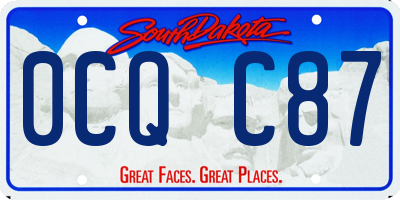 SD license plate 0CQC87