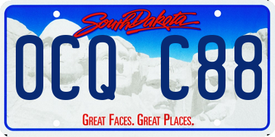 SD license plate 0CQC88