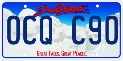 SD license plate 0CQC90