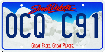 SD license plate 0CQC91