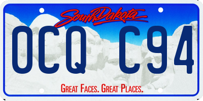 SD license plate 0CQC94