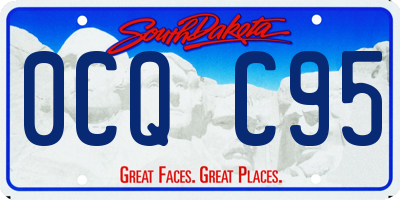 SD license plate 0CQC95