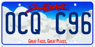 SD license plate 0CQC96
