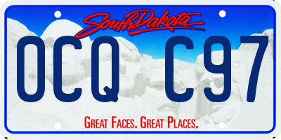 SD license plate 0CQC97