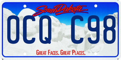 SD license plate 0CQC98