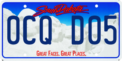 SD license plate 0CQD05