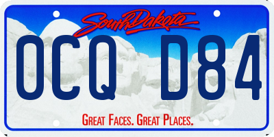 SD license plate 0CQD84
