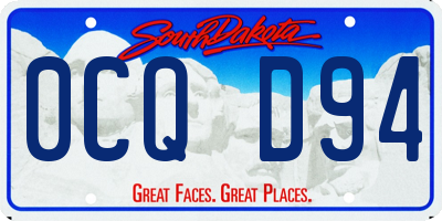 SD license plate 0CQD94