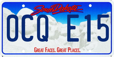 SD license plate 0CQE15