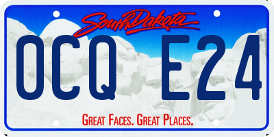 SD license plate 0CQE24