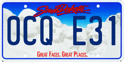 SD license plate 0CQE31