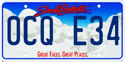 SD license plate 0CQE34