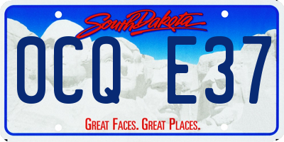 SD license plate 0CQE37