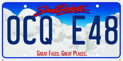 SD license plate 0CQE48