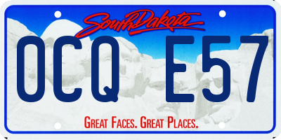 SD license plate 0CQE57