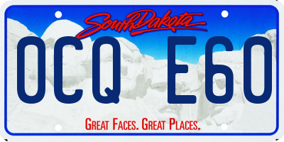SD license plate 0CQE60