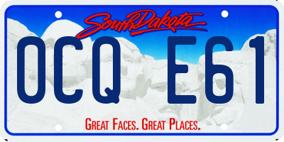 SD license plate 0CQE61