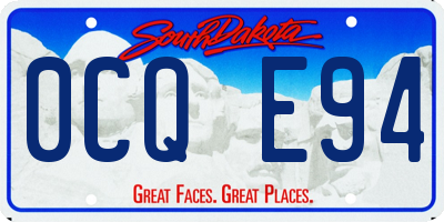 SD license plate 0CQE94