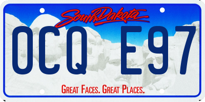 SD license plate 0CQE97