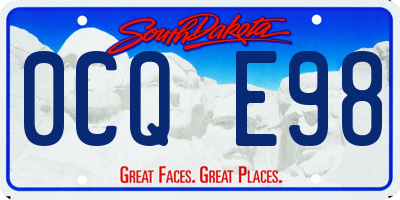 SD license plate 0CQE98