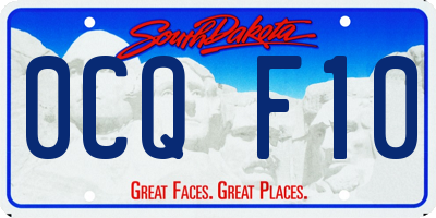 SD license plate 0CQF10