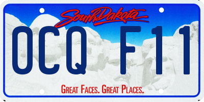 SD license plate 0CQF11