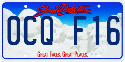 SD license plate 0CQF16