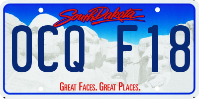 SD license plate 0CQF18