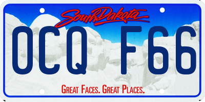 SD license plate 0CQF66