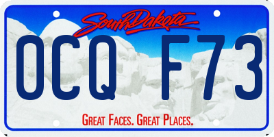 SD license plate 0CQF73