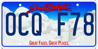 SD license plate 0CQF78