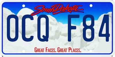 SD license plate 0CQF84