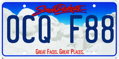 SD license plate 0CQF88