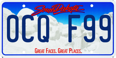 SD license plate 0CQF99