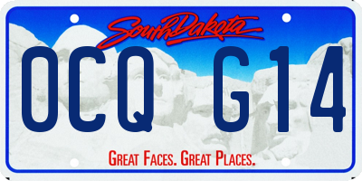 SD license plate 0CQG14