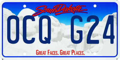 SD license plate 0CQG24