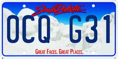 SD license plate 0CQG31