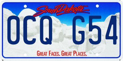 SD license plate 0CQG54