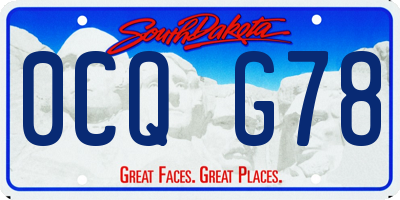 SD license plate 0CQG78