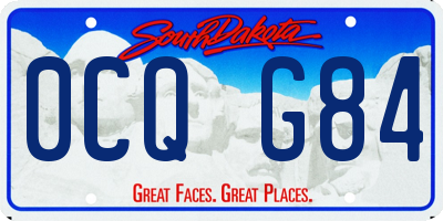 SD license plate 0CQG84