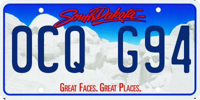 SD license plate 0CQG94