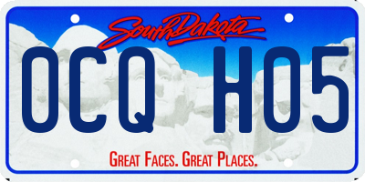 SD license plate 0CQH05