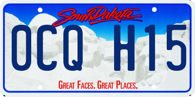 SD license plate 0CQH15