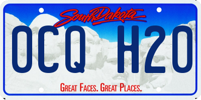 SD license plate 0CQH20