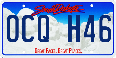 SD license plate 0CQH46
